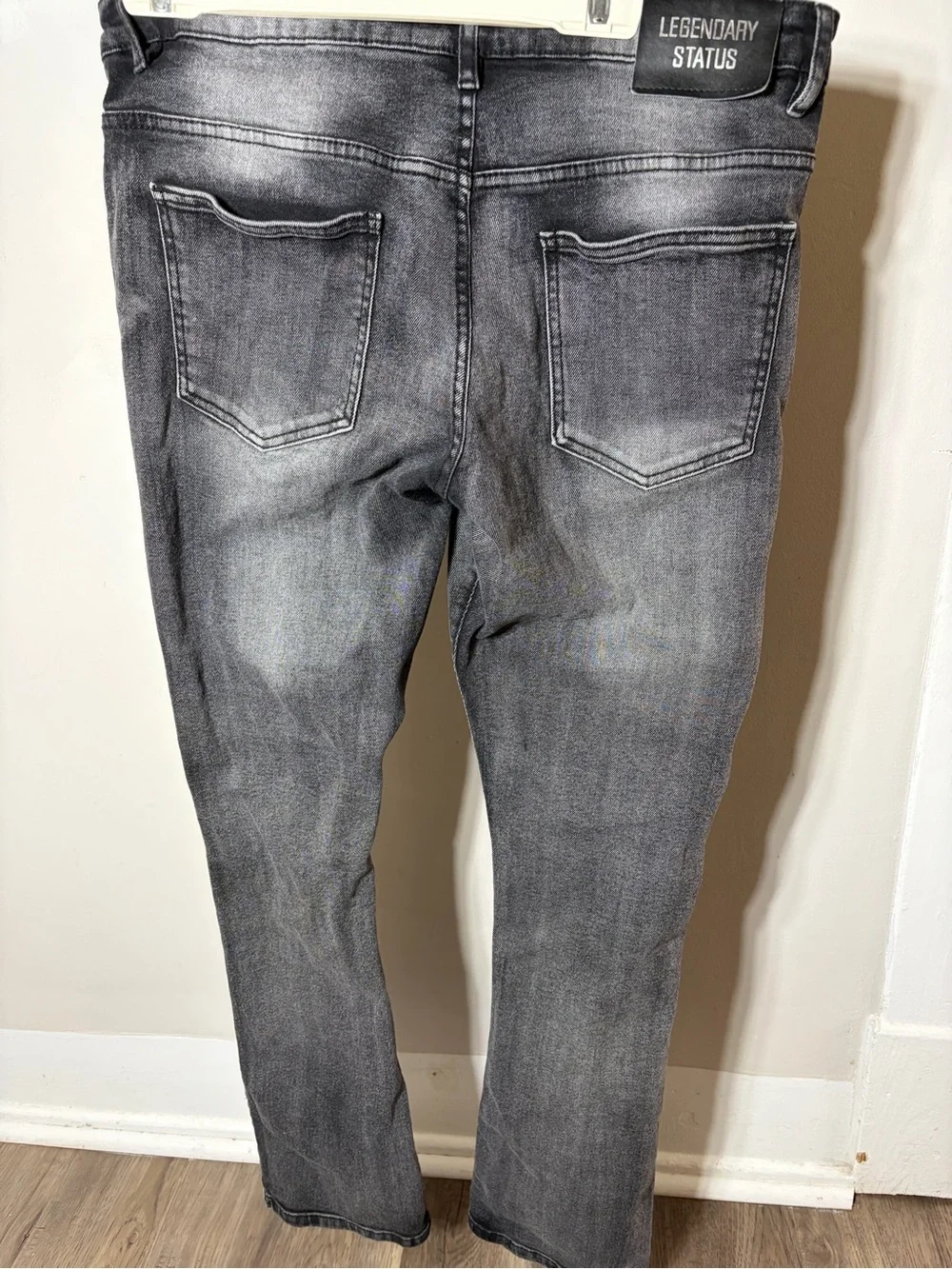 Legendary Status Black Distressed Moto Jeans Patchwork Y2K Streetwear Skinny
